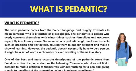 pedantic definition pedantism