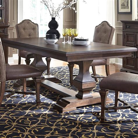 Pedestal Double Dining Room Table