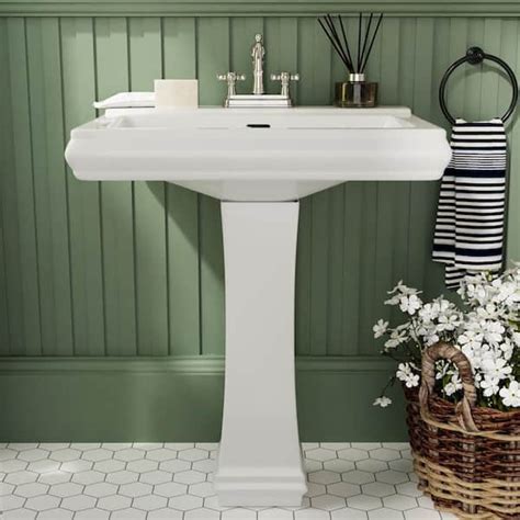 Pedestal Sink With Overflow
