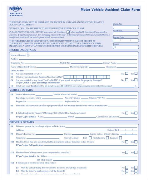 pedestrian hit by car claim form