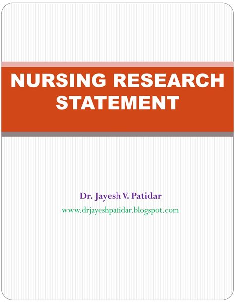 pediatric nursing problem statement in nursing research ppt