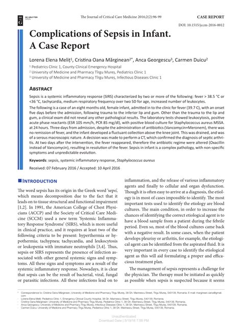 pediatric sepsis case study