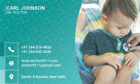 Pediatrician Business Card Design 301201