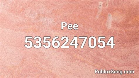 pee Roblox ID