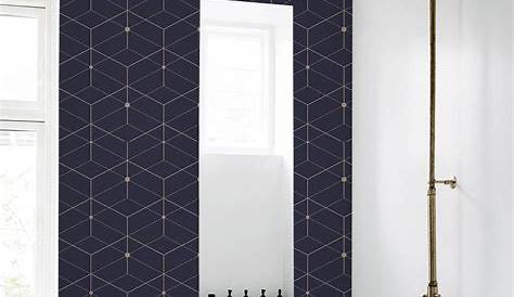 Geometric Wallpaper. Removable Wallpaper. Modern Wallpaper. Bathroom