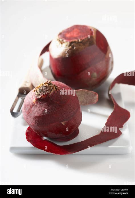 peeling beetroots