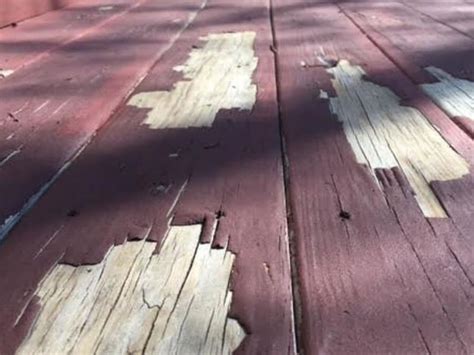 peeling deck paint