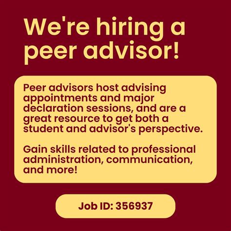 Peer Advisor Jobs