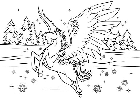 pegasus colouring in