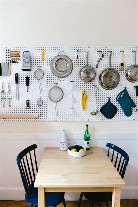 Pegboard Wall In Kitchen