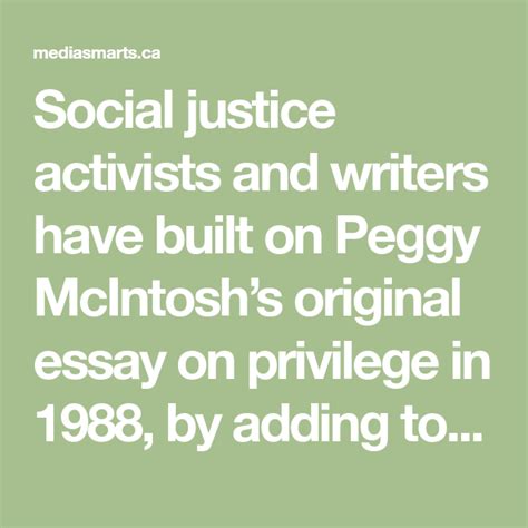 peggy mcintosh essay