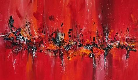 Tableau abstrait rouge Chambaud Anthony Art abstrait