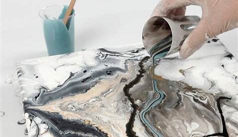 Pouring acrylique fluide en français demo/techniques