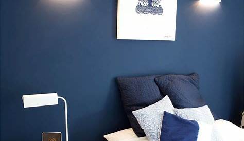 Chambre en bleu profond Homestaging Déco Design