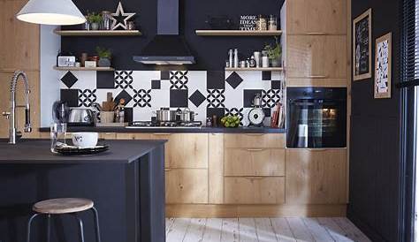 Cuisine noir et bois Kitchen inspirations, Cuisine