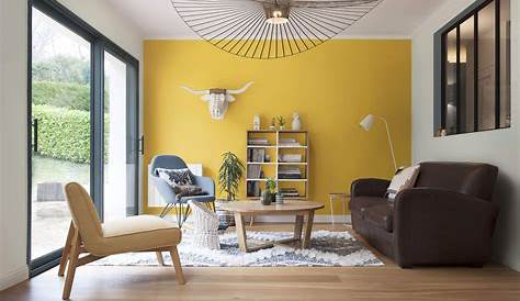 Décoration salon couleur jaune Design en image