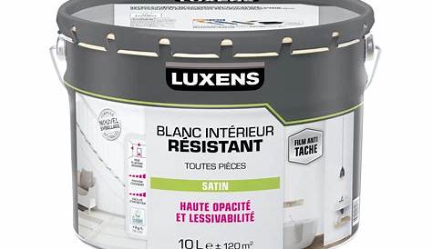 Peinture Luxens Blanc Satin 10l Mur Et Boiserie Intérieur LUXENS Couvrant