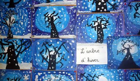 Peinture Paysage Dhiver Maternelle Afficher L'image D'origine Arts Visuels Noel