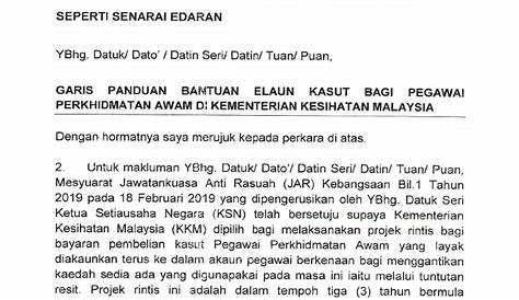 Surat Pekeliling Tuntutan Upah Jahit Dan Kasut PDF | PDF