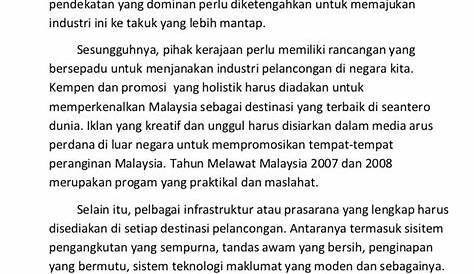 Kepentingan Sektor Pelancongan Di Malaysia