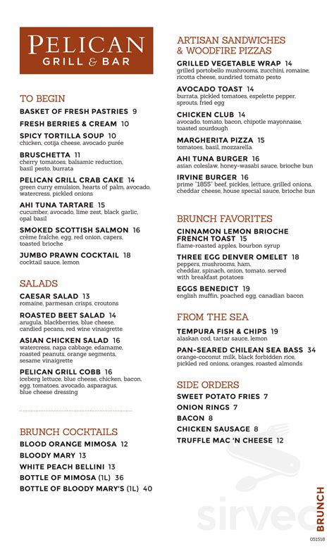 pelican grill restaurant menu