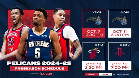 pelicans schedule nba