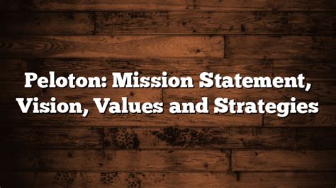 peloton mission statement