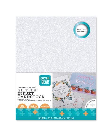 Pen + Gear Glitter Inkjet Printable White Cardstock: A Review