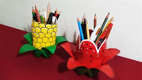 Pen Holder Using Plastic Bottle