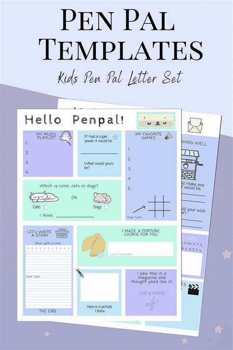 Pen Pal Kit Printables