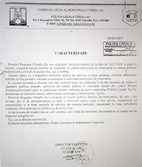 penal model caracterizare pentru judecatorie