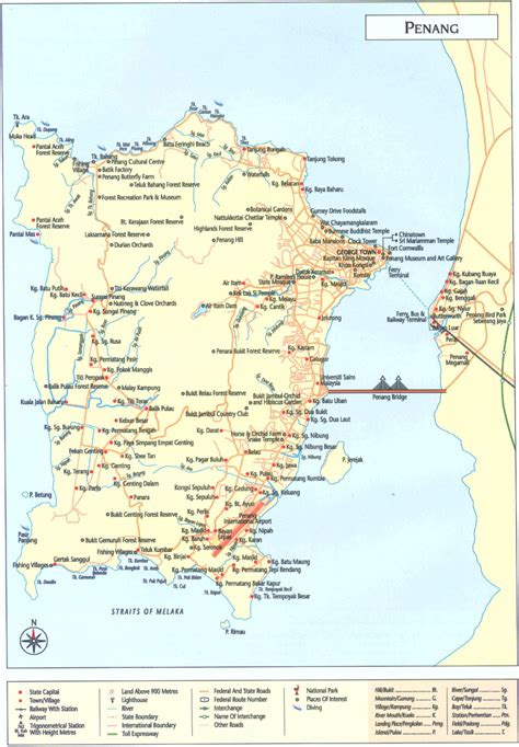 penang island tourist map
