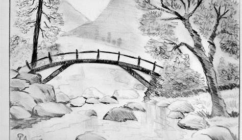 Pencil Drawing Of Nature Scene At Explore Collection