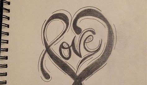 Love Symbol With Hand And Heart. Continuous Line Drawing