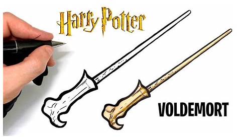 HOW TO DRAW VOLDEMORT WAND - HARRY POTTER - YouTube
