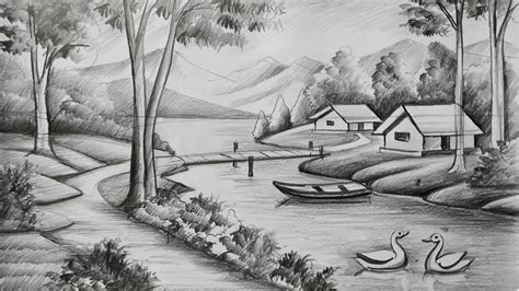 Pencil Drawing Landscape
