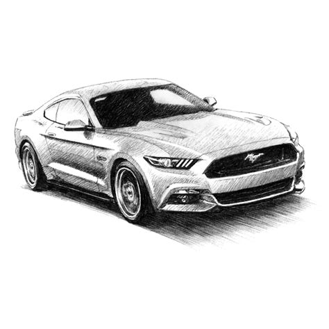 Realistic Ford Mustang drawing MichelleJakeljArt Draw