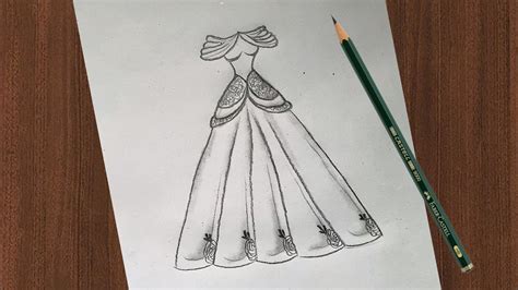 pencil princess dress drawing