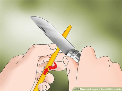 Pencil Sharpened With Knife