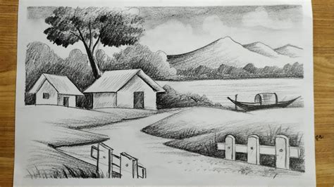 Best Pencil Sketch Scenery Drawing Download With Creative Ideas