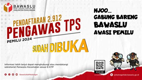 pendaftaran pengawas tps 2024