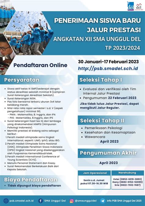 pendaftaran sma del 2024