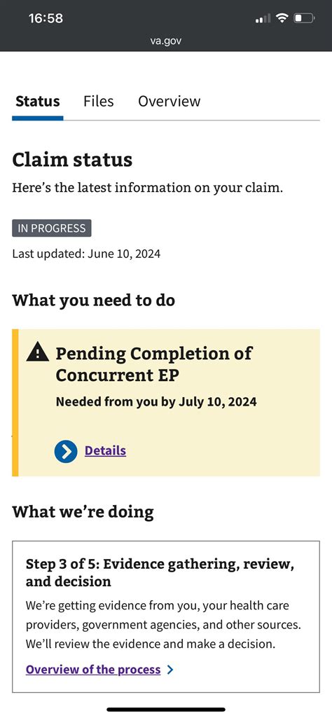 pending completion of concurrent ep