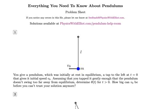 pendulum issues