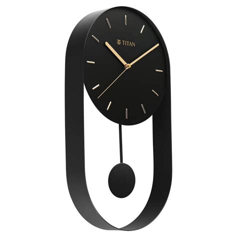 Pendulum Wall Clock Black