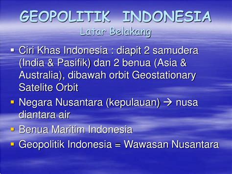pengaruh perubahan geopolitik global terhadap nasionalisme Indonesia