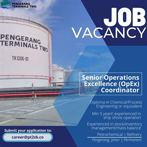 Pengerang Terminals Juruteknik Operasi • Jawatan Kosong