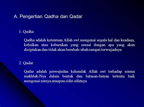 pengertian qada dan qadar menurut ulama