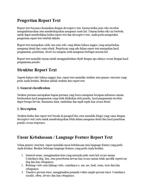 Mengenal Pengertian Teks Laporan: Panduan Lengkap untuk Pendidikan