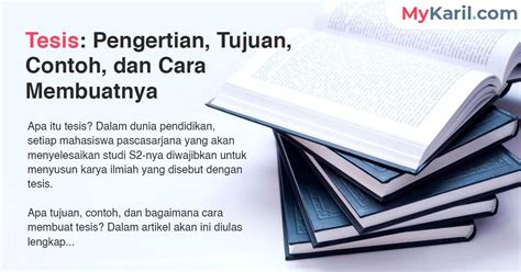 pengertian tesis